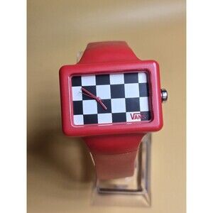 Vans Red Checkerboard Unisex Watch. 39mm X 27.5mm. MINT. New Battery